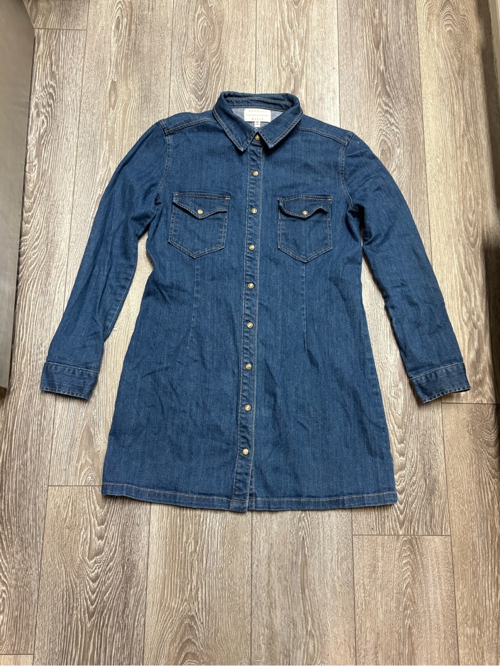 Kendall & Kylie Indigo Denim Shirt Dress - Picture 2 of 11